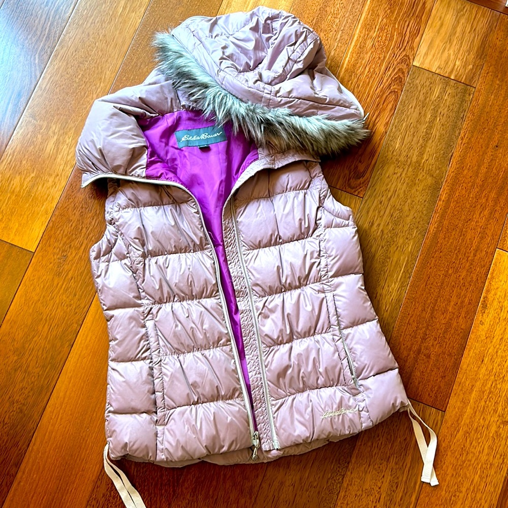 Eddie Bauer goose down puffer winter snow vest S